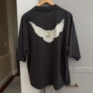 Yeezy Gap Men's Engineered by Balenciaga Dove 3/4 Sleeve Tee Black Size Large